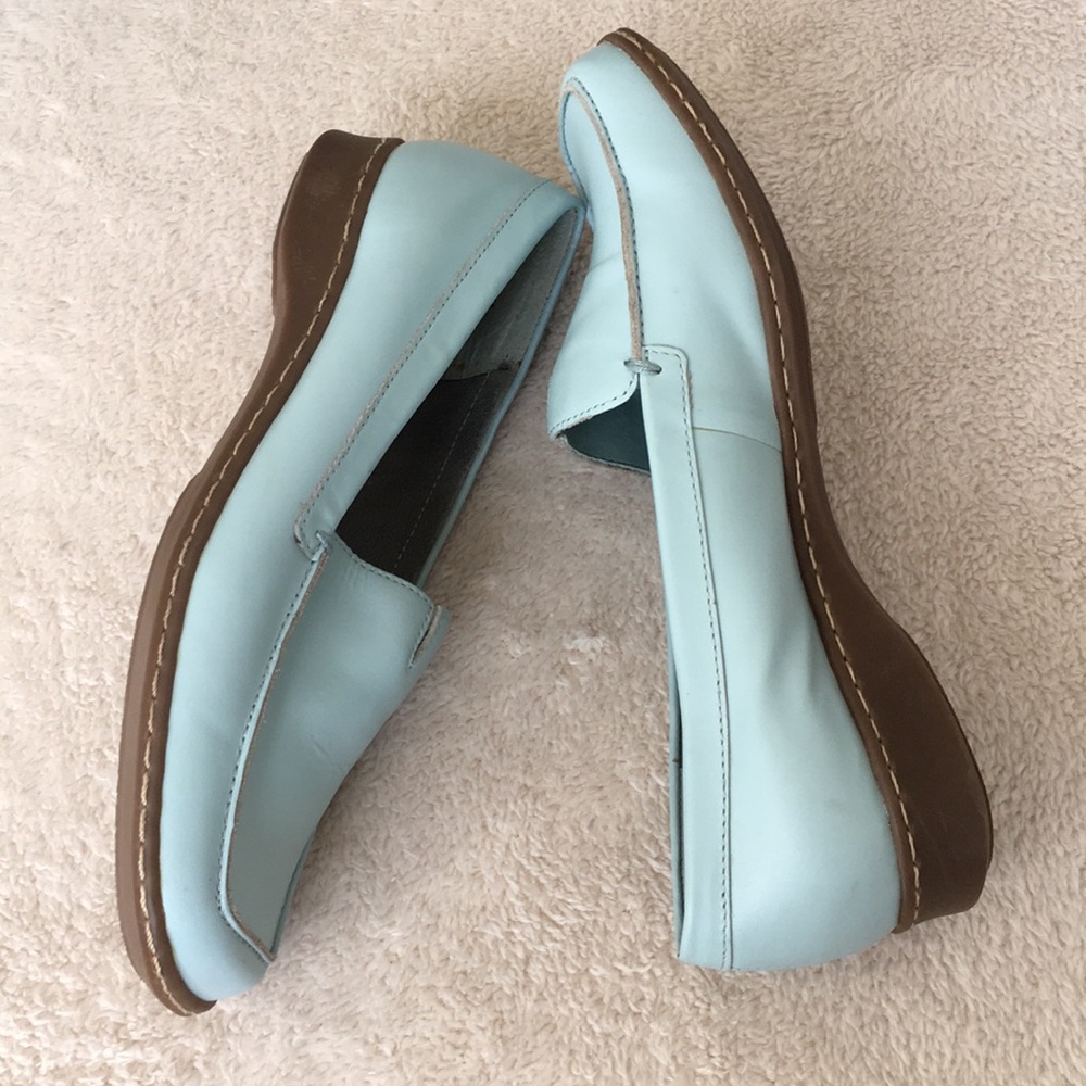 Blue/Green Loafers Shoes, size 8